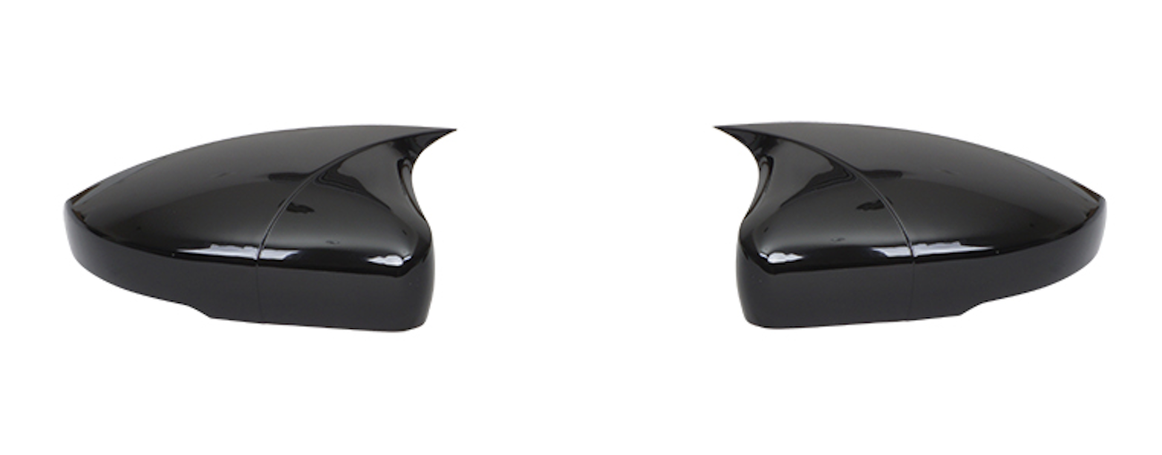 Set 2 Capace Oglinzi tip BATMAN idealSTORE pentru SKODA OCTAVIA 3 2013-2020, culoare Piano Black - Negru Lucios, Montaj Usor, Rezistent UV, Material Premium