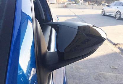 Set 2 Capace Oglinzi tip BATMAN idealSTORE pentru SKODA OCTAVIA 3 2013-2020, culoare Piano Black - Negru Lucios, Montaj Usor, Rezistent UV, Material Premium