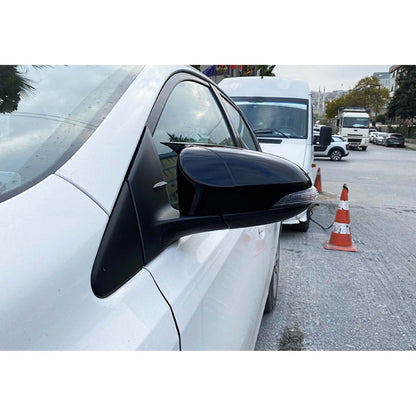 Set 2 Capace Oglinzi tip BATMAN idealSTORE pentru Toyota CHR 2016->, culoare Piano Black - Negru Lucios, Montaj Usor, Rezistent UV, Material Premium