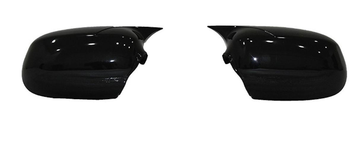 Set 2 Capace Oglinzi tip BATMAN idealSTORE pentru Opel Corsa C 2000-2006 si Mercedes GLK X204, culoare Piano Black - Negru Lucios, Montaj Usor, Rezistent UV, Material Premium