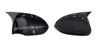 Set 2 Capace Oglinzi tip BATMAN idealSTORE pentru Opel Corsa D 2006-2014, culoare Piano Black - Negru Lucios, Montaj Usor, Rezistent UV, Material Premium