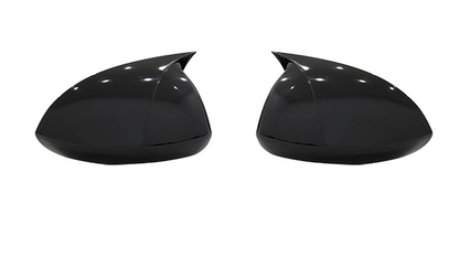 Set 2 Capace Oglinzi tip BATMAN idealSTORE pentru Opel Corsa E 2014-2019, culoare Piano Black - Negru Lucios, Montaj Usor, Rezistent UV, Material Premium