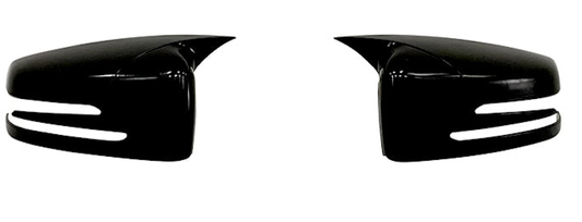 Set 2 Capace Oglinzi tip BATMAN idealSTORE pentru Mercedes Benz Seria E 2017-2020 / W213, culoare Piano Black - Negru Lucios, Montaj Usor, Rezistent UV, Material Premium