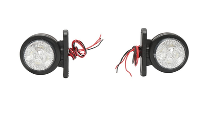 Set 2 Lampi laterale de gabarit cu LED 12/24V idealSTORE, Rosu-Alb, Inaltime 73mm
