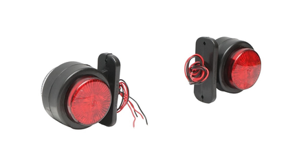 Set 2 Lampi laterale de gabarit cu LED 12/24V idealSTORE, Rosu-Alb, Inaltime 73mm