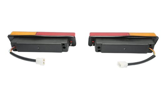 Set Lampi Spate 12V idealSTORE, Stop si Semnalizare Stanga / Dreapta 301x65x100mm, cu Cablaj, Echipata cu Becuri 12V