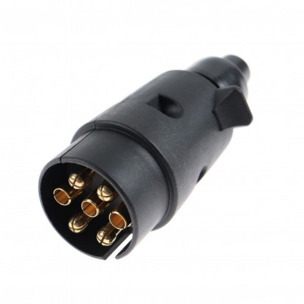 Set fisa - priza remorca IdealSTORE, 7 pini din EBONITA cu manson AB28