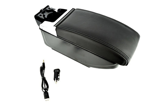 Cotiera Auto cu USB idealStore, 4 Usb-uri, 4 Led-uri Interioare, Suport de Prindere Reglabil, Universala