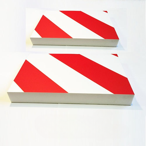 Panou protectie Reflectorizant, idealStore, din Spuma Moale, Utilizare in Garaj, Spatii de Parcare, are Rol de Ghidare si de Protejare, 50 x 10 cm