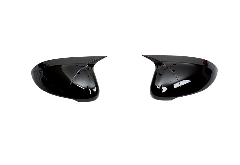 Set 2 Capace Oglinzi tip BATMAN idealSTORE pentru Volkswagen Passat 2015-> B8-B8 FL, culoare Piano Black - Negru Lucios, Montaj Usor, Rezistent UV, Material Premium