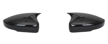 Set 2 Capace Oglinzi tip BATMAN idealSTORE pentru Volkswagen Polo MK5 2009-2017, culoare Piano Black - Negru Lucios, Montaj Usor, Rezistent UV, Material Premium