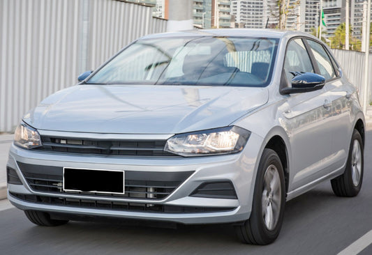 Set 2 Capace Oglinzi tip BATMAN idealSTORE pentru Volkswagen Polo MK6 2018-202, culoare Piano Black - Negru Lucios, Montaj Usor, Rezistent UV, Material Premium