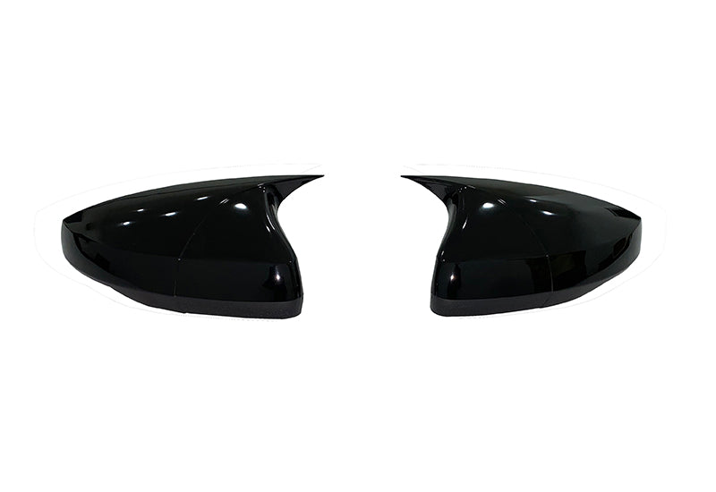 Set 2 Capace Oglinzi tip BATMAN idealSTORE pentru Volkswagen Polo MK6 2018-202, culoare Piano Black - Negru Lucios, Montaj Usor, Rezistent UV, Material Premium