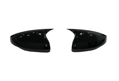 Set 2 Capace Oglinzi tip BATMAN idealSTORE pentru Volkswagen Polo MK6 2018-202, culoare Piano Black - Negru Lucios, Montaj Usor, Rezistent UV, Material Premium