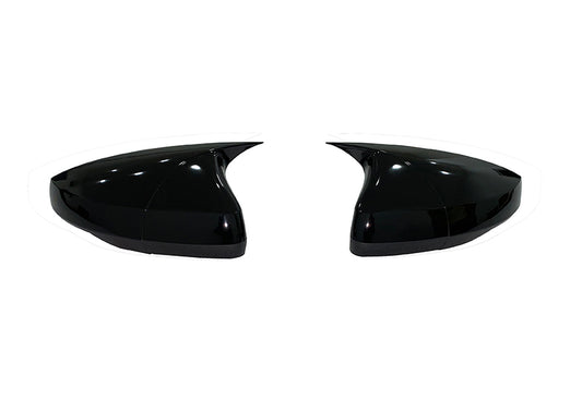 Set 2 Capace Oglinzi tip BATMAN idealSTORE pentru Volkswagen Polo MK6 2018-202, culoare Piano Black - Negru Lucios, Montaj Usor, Rezistent UV, Material Premium