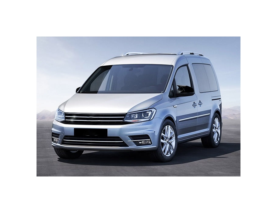 Set 2 Capace Oglinzi tip BATMAN idealSTORE pentru Volkswagen Caddy 2015-2020, culoare Piano Black - Negru Lucios, Montaj Usor, Rezistent UV, Material Premium