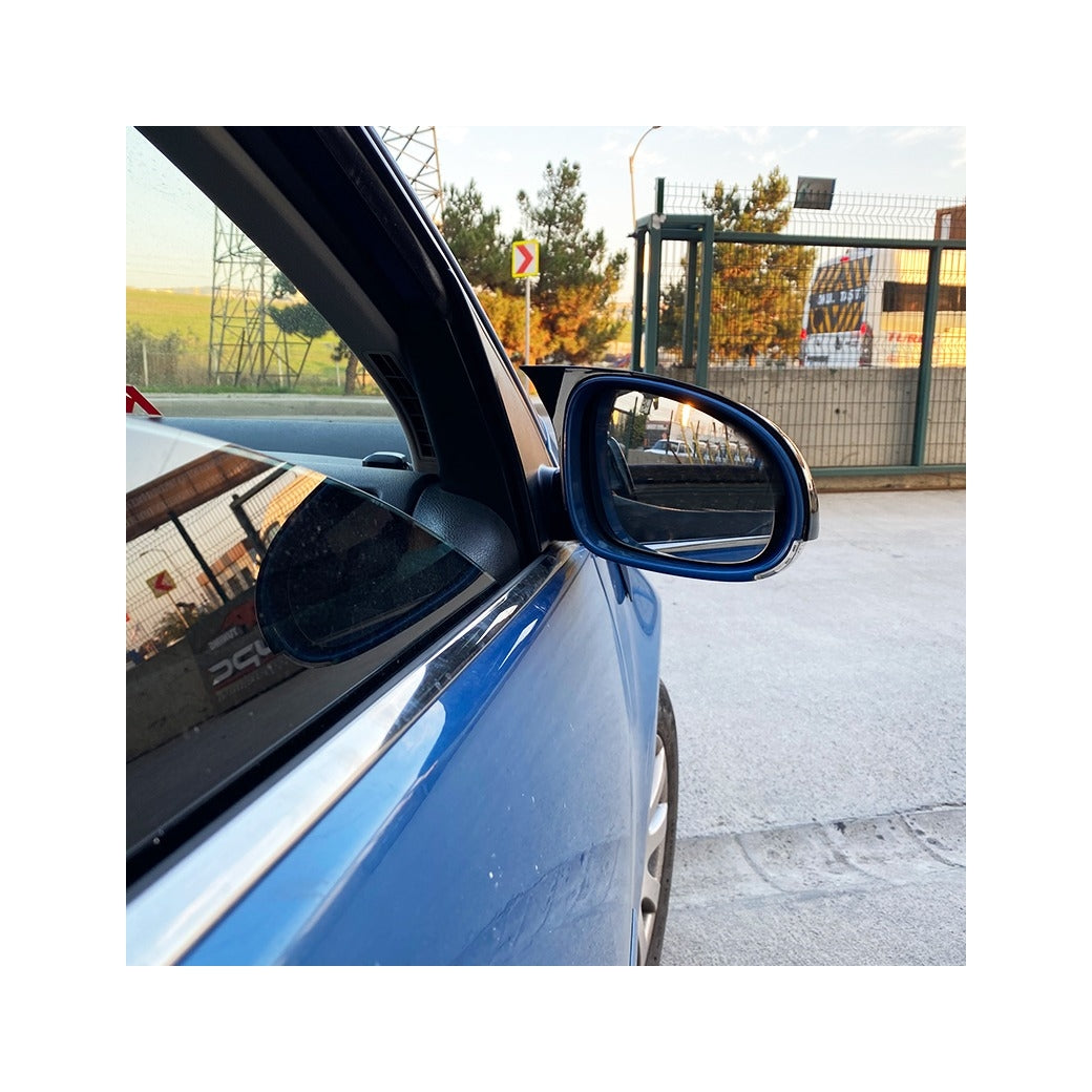 Set 2 Capace Oglinzi tip BATMAN idealSTORE pentru Volkswagen Golf V 2003-2009, culoare Piano Black - Negru Lucios, Montaj Usor, Rezistent UV, Material Premium