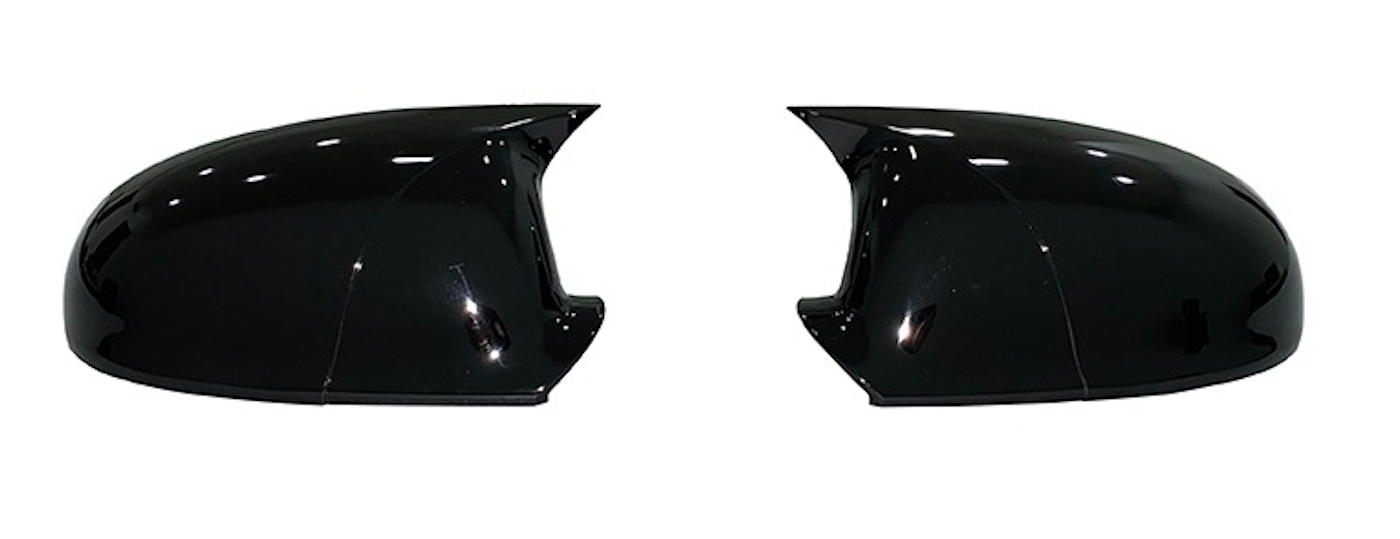 Set 2 Capace Oglinzi tip BATMAN idealSTORE pentru Volkswagen Golf V 2003-2009, culoare Piano Black - Negru Lucios, Montaj Usor, Rezistent UV, Material Premium