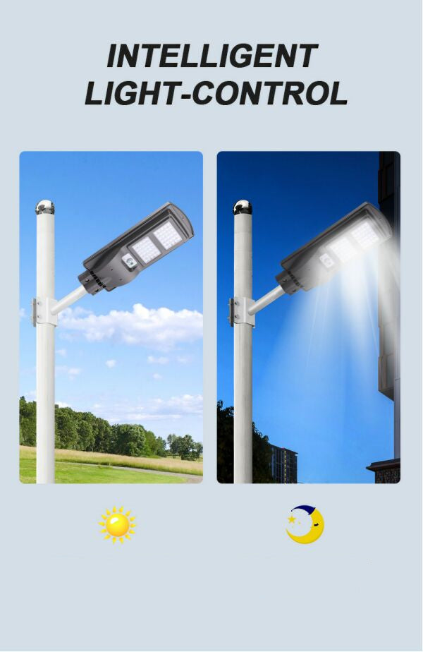 Proiector solar stradal IdealSTORE, putere 30W, Dimensiune proiector 393x210x55mm, Capacitate baterie 3.7V 2x2AH