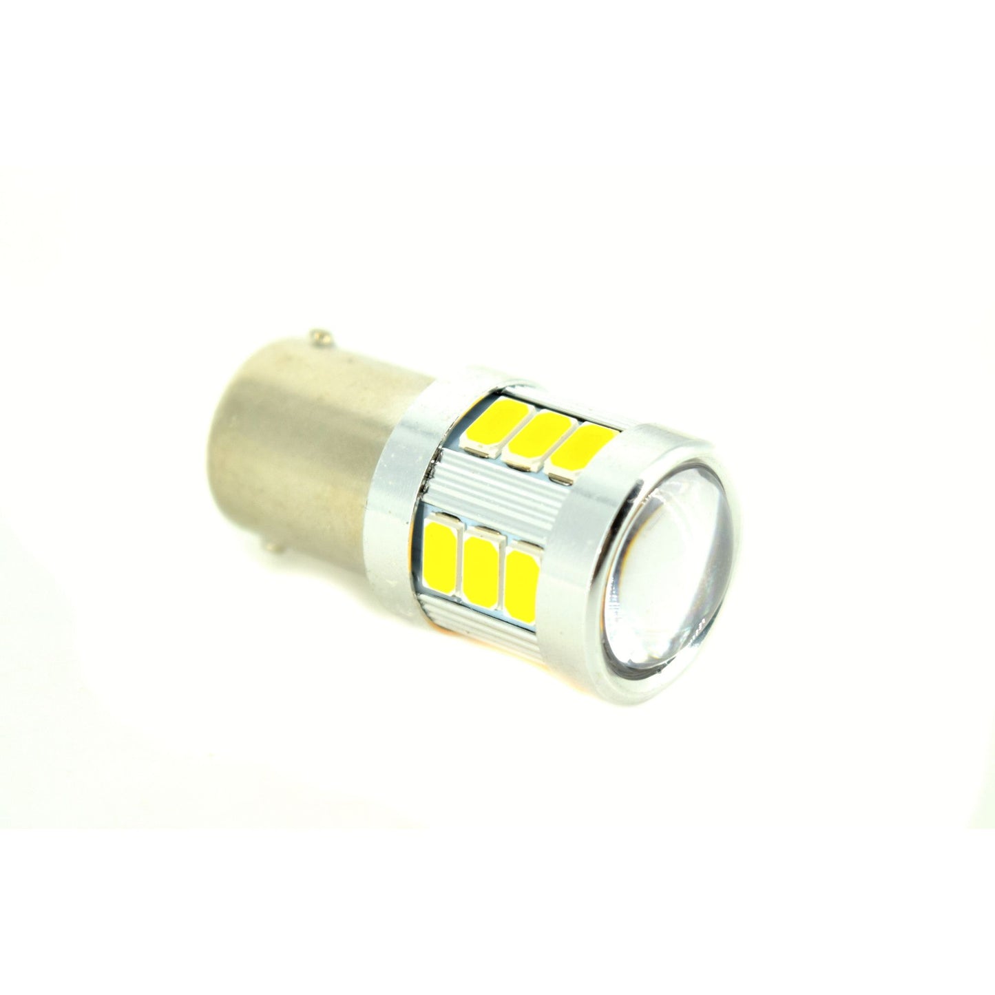 Bec o faza profesional auto TV BA15S 5630 18SMD Alb Canbus 9v-30v nonpolar
