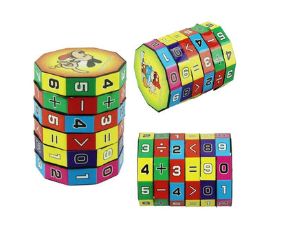 Joc educativ tip cilindru matematic IdealStore, Echipament simplu pentru cei care practica operatiunile matematice, Conceput pentru a consolida operatiile matematice simple