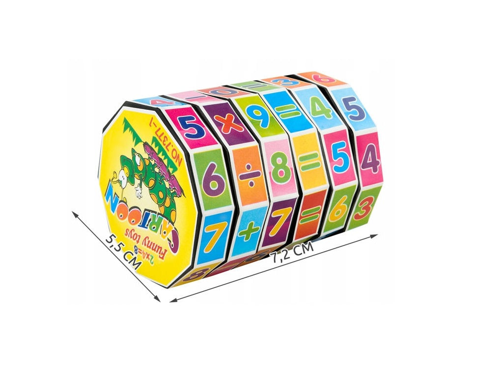 Joc educativ tip cilindru matematic IdealStore, Echipament simplu pentru cei care practica operatiunile matematice, Conceput pentru a consolida operatiile matematice simple