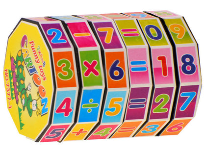 Joc educativ tip cilindru matematic IdealStore, Echipament simplu pentru cei care practica operatiunile matematice, Conceput pentru a consolida operatiile matematice simple
