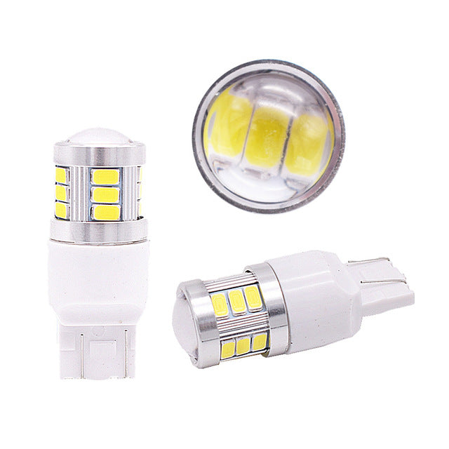 Bec 2 Faze profesional auto T20 7443/5630 18SMD Canbus 9V-30V nonpolar Lumina: Alba