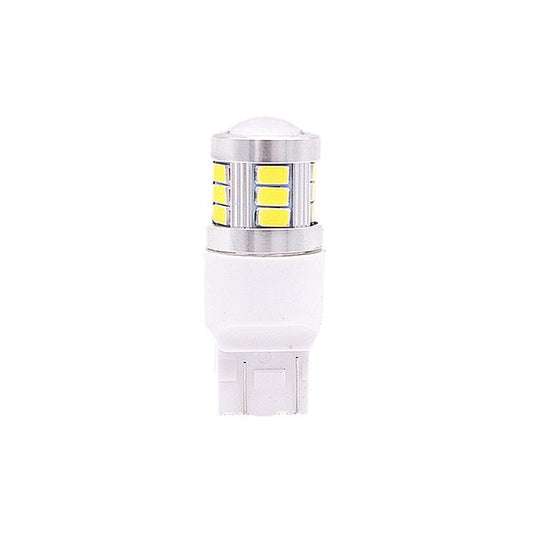 Bec 2 Faze profesional auto T20 7443/5630 18SMD Canbus 9V-30V nonpolar Lumina: Alba