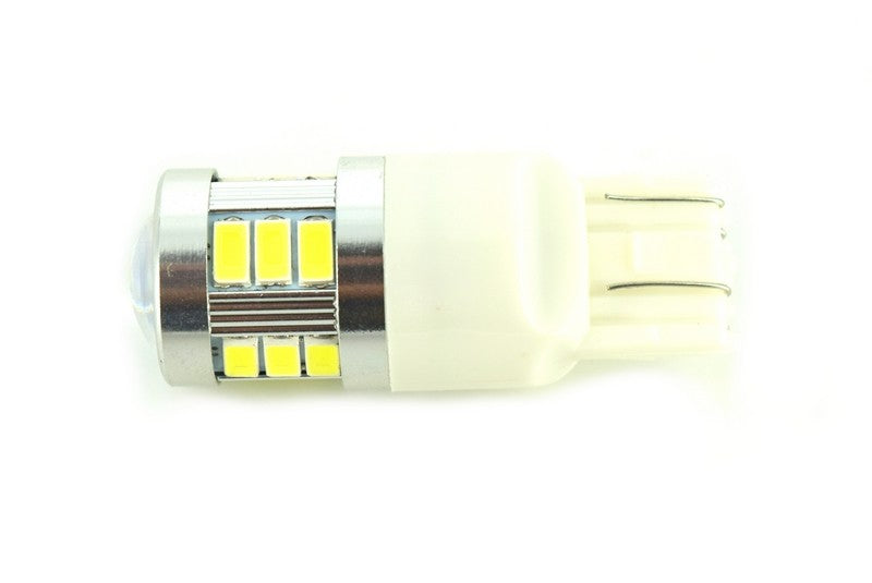 Bec o Faza profesional auto T20 7440 / 5630 18SMD Canbus 9V-30V nonpolar. Lumina Alba