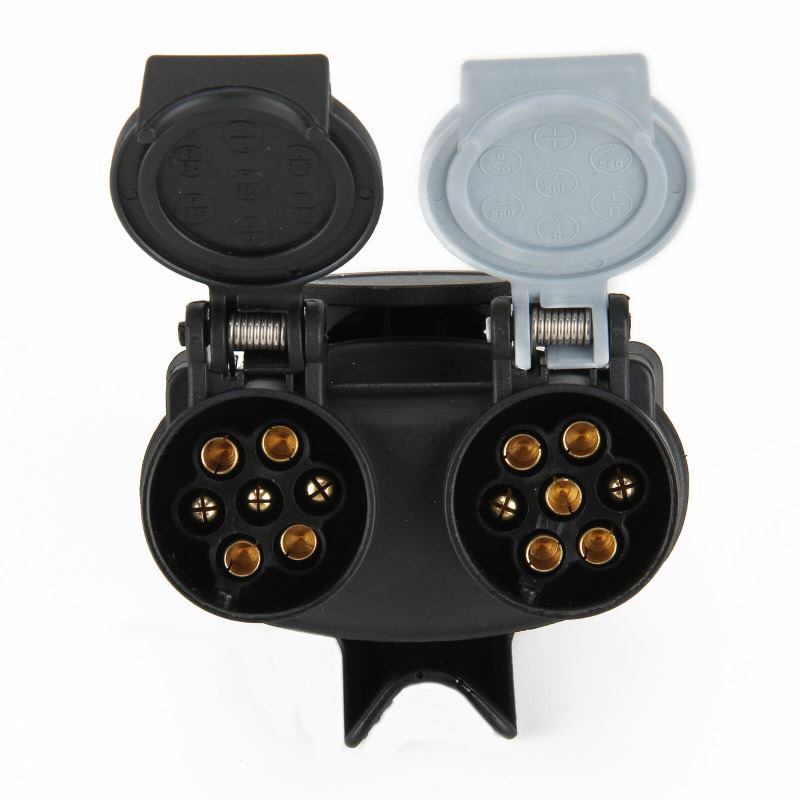 Adaptor priza rulota / remorca IdealSTORE, 13 - 2x7 pini tip NS