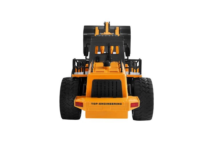 Buldoexcavator idealStore New Truck Construction cu Telecomanda, Functioneaza pe Nisip, Pietris, Gradina, Terenul de Joaca, Cupa Mobila, Raza de actiune de pana la 50 metri, Roti de cauciuc