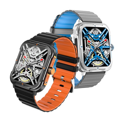 Ceas Smartwatch StrongCollection IdealStore, Ecran Tactil 1.83 inch, Notificari Mesaje si Retele Sociale, Preluare Apeluri BT, Microfon si Difuzor incorporat, Monitorizare Somn, Tensiune arteriala, Multi-Sport, IP67, Alarma, Android-IOS, Gray Edition