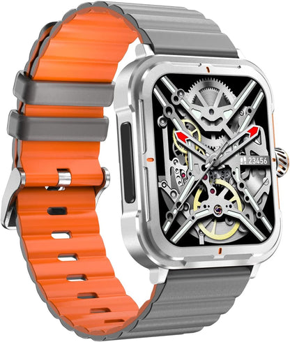 Ceas Smartwatch StrongCollection IdealStore, Ecran Tactil 1.83 inch, Notificari Mesaje si Retele Sociale, Preluare Apeluri BT, Microfon si Difuzor incorporat, Monitorizare Somn, Tensiune arteriala, Multi-Sport, IP67, Alarma, Android-IOS, Gray Edition