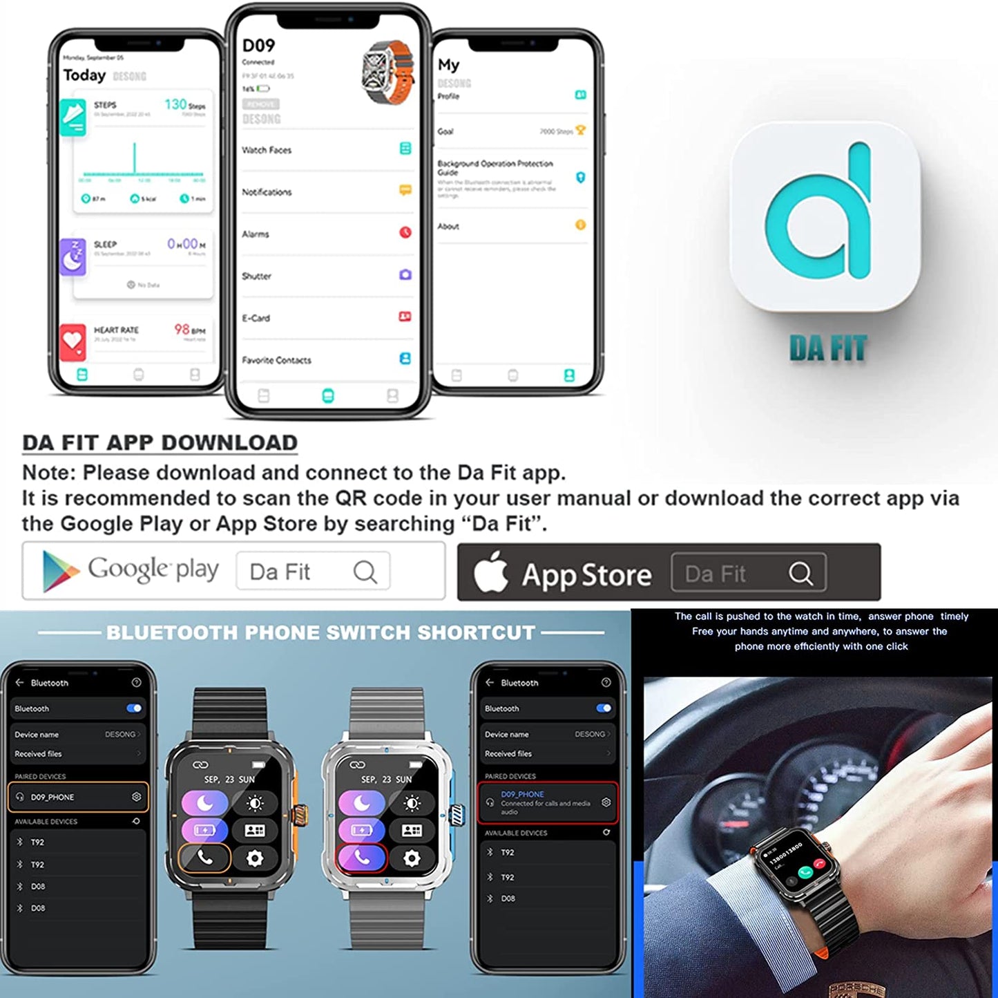 Ceas Smartwatch StrongCollection IdealStore, Ecran Tactil 1.83 inch, Notificari Mesaje si Retele Sociale, Preluare Apeluri BT, Microfon si Difuzor incorporat, Monitorizare Somn, Tensiune arteriala, Multi-Sport, IP67, Alarma, Android-IOS, Gray Edition