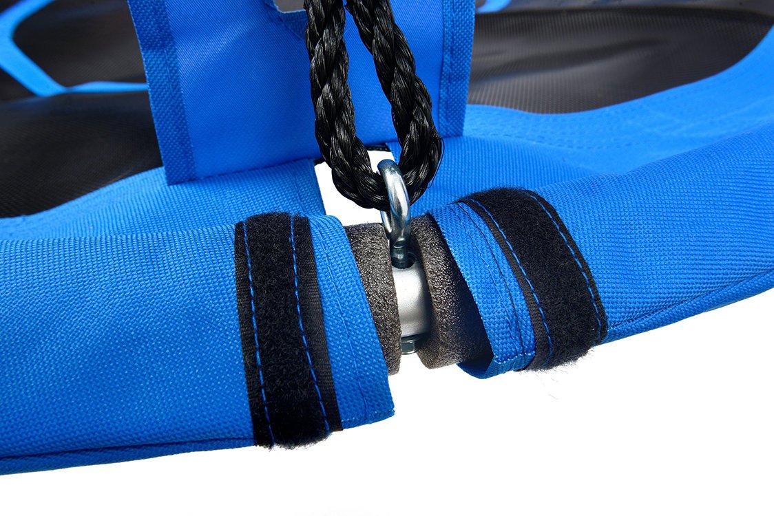 Leagan pentru copii profesional idealStore Oxford, tip Cuib, Sarcina maxima 150 Kg, Diametru 95 cm, Structura Otel, Franghii Regalbile, Tesatura Impermeabila, Design Modern