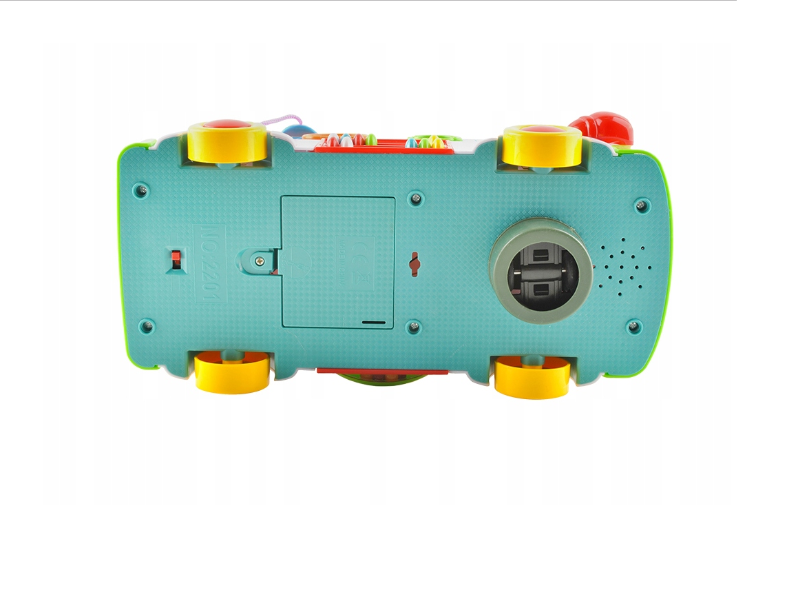 Jucarie interactiva IDL Junior Party Bus, Varietate de sunete si lumini, Diverse accesorii elementare care ajuta la dezvoltarea coordonarii mana-ochi si atrag atentia prin varietatea de culori si forme, Functionalitate pe baterii