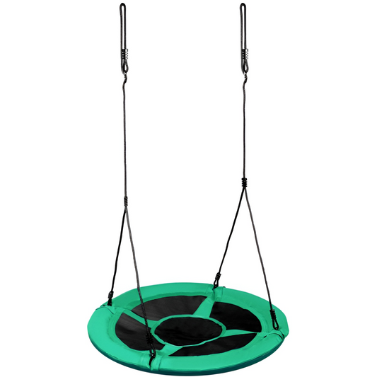 Leagan pentru copii profesional idealStore Stork's Nest, tip Cuib, Sarcina maxima 150 Kg, Diametru 95 cm, Cadru Otel, Verde