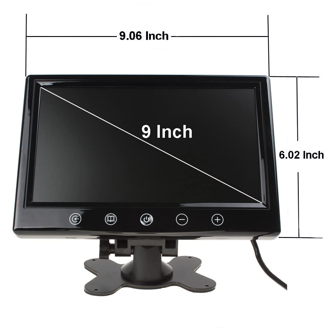 Monitor camera marsarier IdealSTORE, Dimensiuni ecran 9 inch, Alimentare 12V, Rezolutie 800X480, Intrari video 2 canale