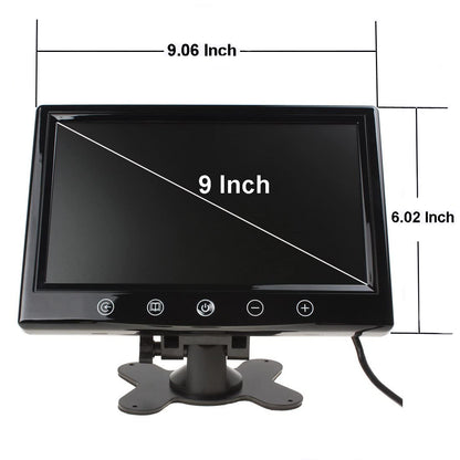 Monitor camera marsarier IdealSTORE, Dimensiuni ecran 9 inch, Alimentare 12V, Rezolutie 800X480, Intrari video 2 canale