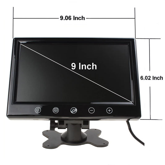 Monitor camera marsarier IdealSTORE, Dimensiuni ecran 9 inch, Alimentare 12V, Rezolutie 800X480, Intrari video 2 canale