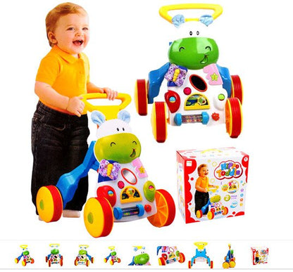 Premergator Primii Pasi Hipo, Model interactiv cu elemente educationale pentru dezvoltarea abilitatilor motorii, coordonare ochi-mana,, diversitate de activitati, sunete, melodii