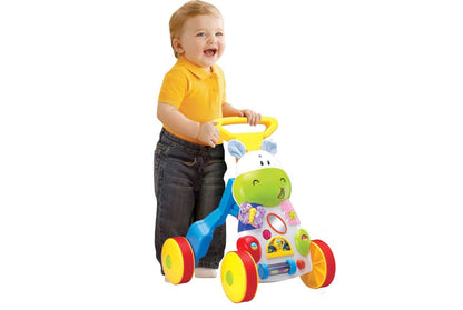 Premergator Primii Pasi Hipo, Model interactiv cu elemente educationale pentru dezvoltarea abilitatilor motorii, coordonare ochi-mana,, diversitate de activitati, sunete, melodii