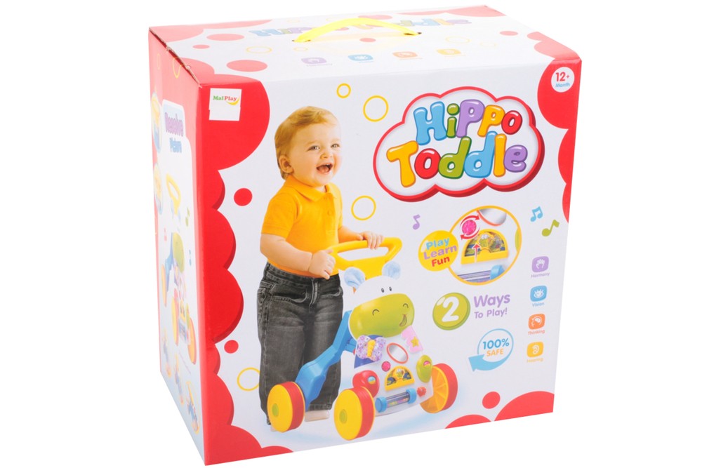 Premergator Primii Pasi Hipo, Model interactiv cu elemente educationale pentru dezvoltarea abilitatilor motorii, coordonare ochi-mana,, diversitate de activitati, sunete, melodii