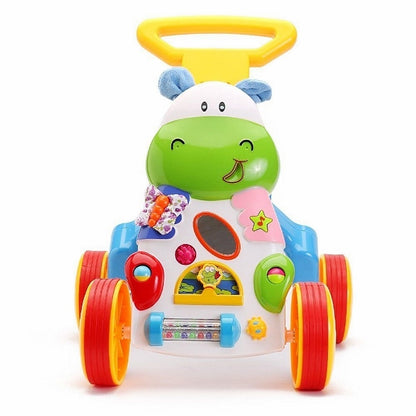 Premergator Primii Pasi Hipo, Model interactiv cu elemente educationale pentru dezvoltarea abilitatilor motorii, coordonare ochi-mana,, diversitate de activitati, sunete, melodii