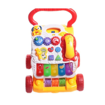 Premergator Interactiv Fun Play, Centru de activitati detasabil in limba engleza, Muzica si lumini, Forme geometrice, Multifunctional, Multicolor