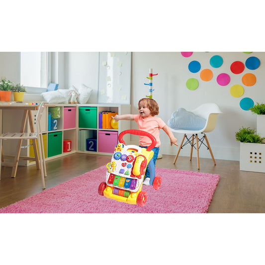 Premergator Interactiv Fun Play, Centru de activitati detasabil in limba engleza, Muzica si lumini, Forme geometrice, Multifunctional, Multicolor
