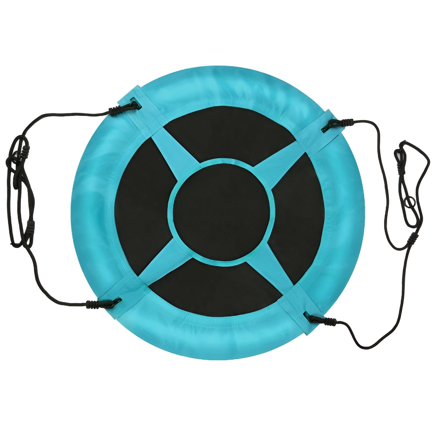 Leagan pentru copii profesional idealStore Stork's Nest, tip Cuib, Sarcina maxima 150 Kg, Diametru 95 cm, Cadru Otel, Turcoaz