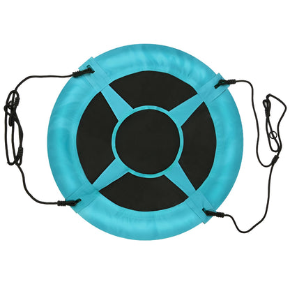 Leagan pentru copii profesional idealStore Stork's Nest, tip Cuib, Sarcina maxima 150 Kg, Diametru 95 cm, Cadru Otel, Turcoaz