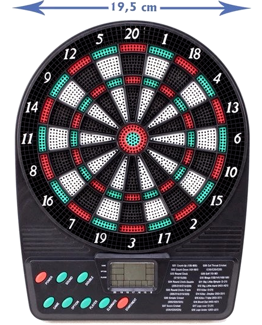 Joc idealStore Electronic Dart, 3 Sageti, 9 Varfuri, 18 Jocuri cu 159 Variante, Dezvolta Abilitati Manuale, Coordonare Mana-Ochi, Electronic, Afisaj LED, Dimensiune 26x20 cm